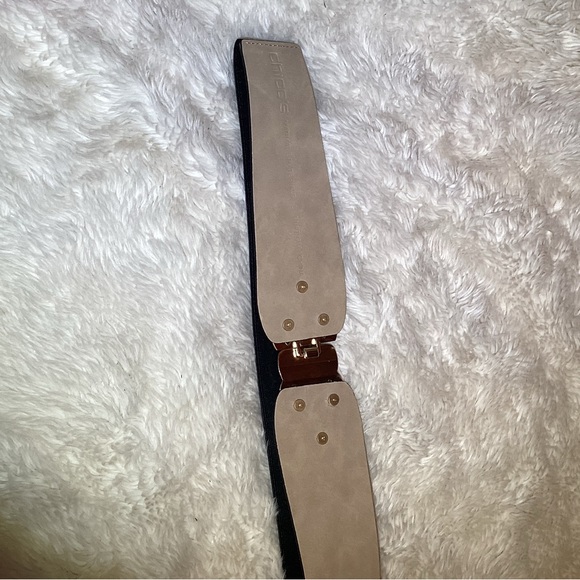 Chico’s black elastic faux leather belt size large - Picture 8 of 8